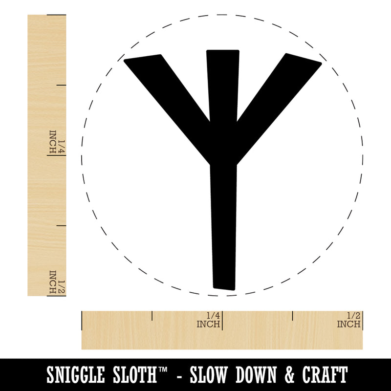 Norse Viking Dwarven Rune Letter X Rubber Stamp for Stamping Crafting Planners