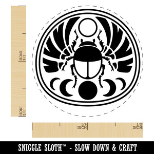 Sacred Celestial Moon Scarab Rubber Stamp for Stamping Crafting Planners