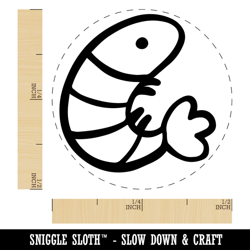 Sea Shrimp Rubber Stamp for Stamping Crafting Planners