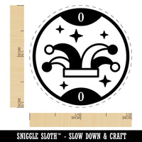 The Jester Tarot Card Rubber Stamp for Stamping Crafting Planners