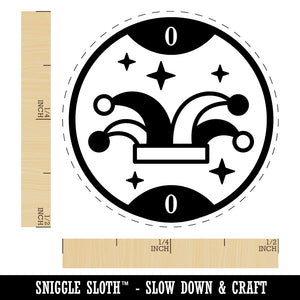 The Jester Tarot Card Rubber Stamp for Stamping Crafting Planners