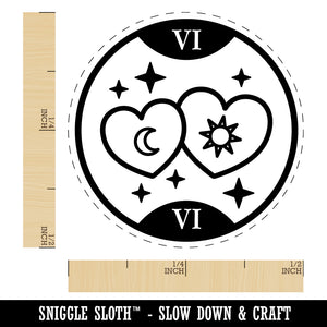 The Lovers Tarot Card Rubber Stamp for Stamping Crafting Planners