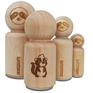 Adorable Cartoon Skunk Rubber Stamp for Stamping Crafting Planners