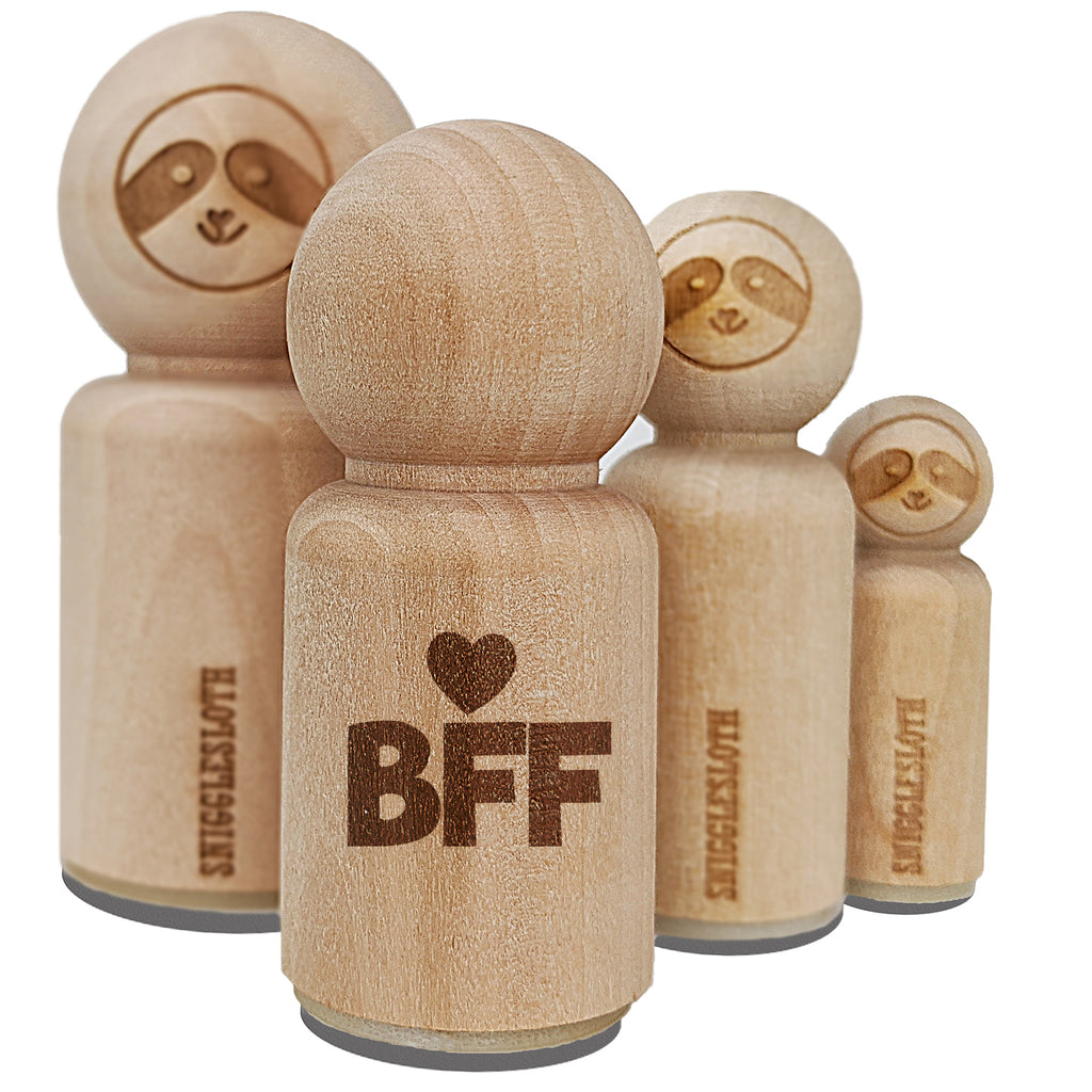 BFF Best Friends Forever Heart Rubber Stamp for Stamping Crafting Planners