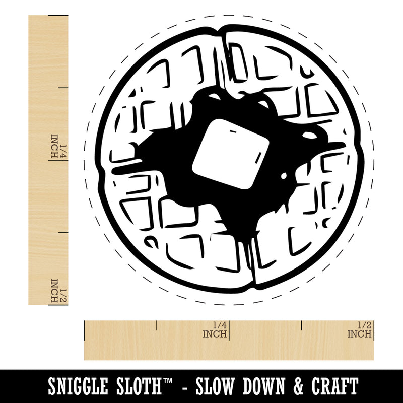 Breakfast Waffle Butter Syrup Rubber Stamp for Stamping Crafting Planners