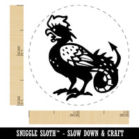 Cockatrice Mythical Monster Rubber Stamp for Stamping Crafting Planners