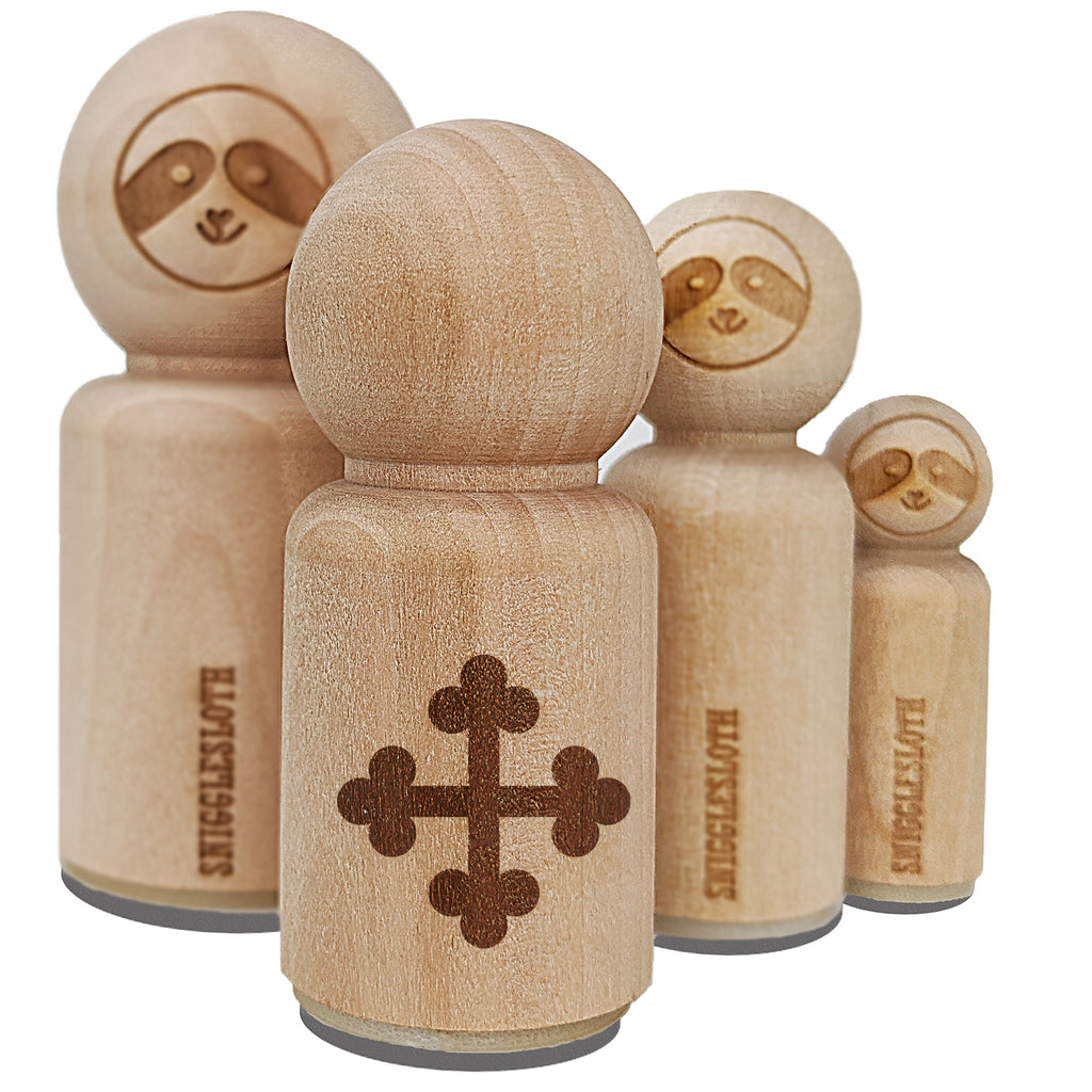 Cross Bottony Trefoil Buds Rubber Stamp for Stamping Crafting Planners