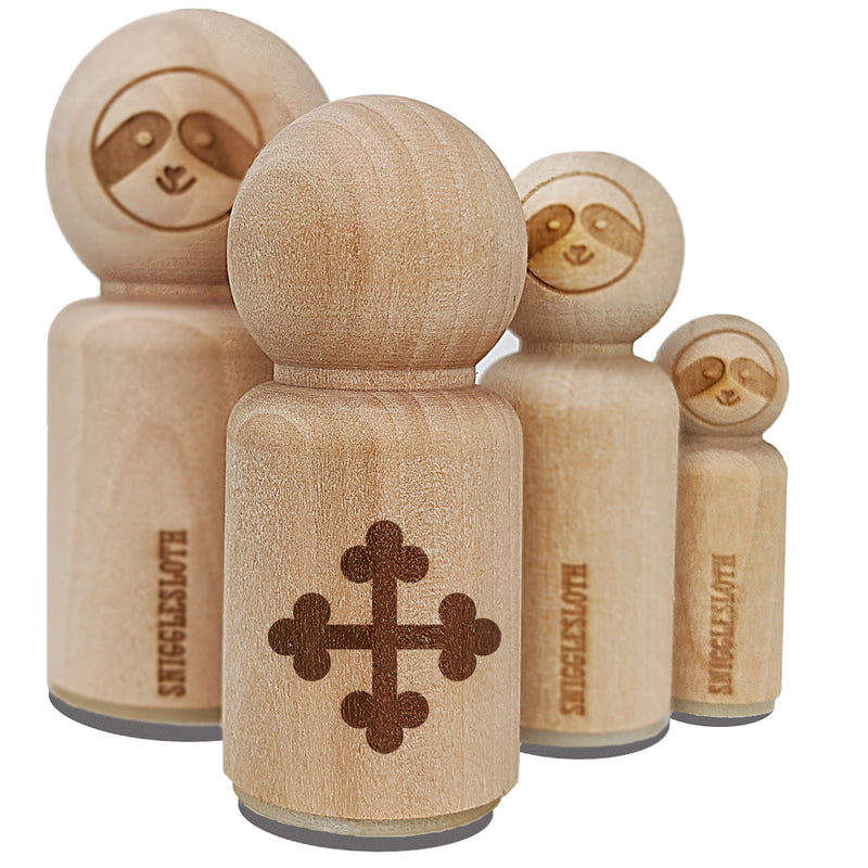 Cross Bottony Trefoil Buds Rubber Stamp for Stamping Crafting Planners