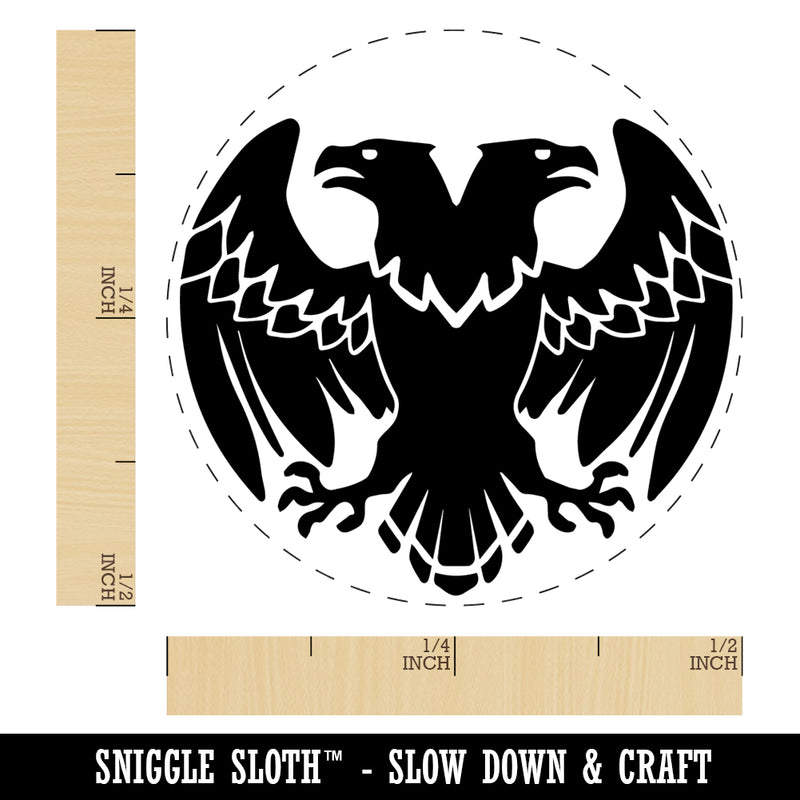 Double Headed Eagle Heraldry Rubber Stamp for Stamping Crafting Planners