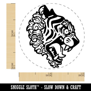 Fierce Tiger Head Profile Rubber Stamp for Stamping Crafting Planners