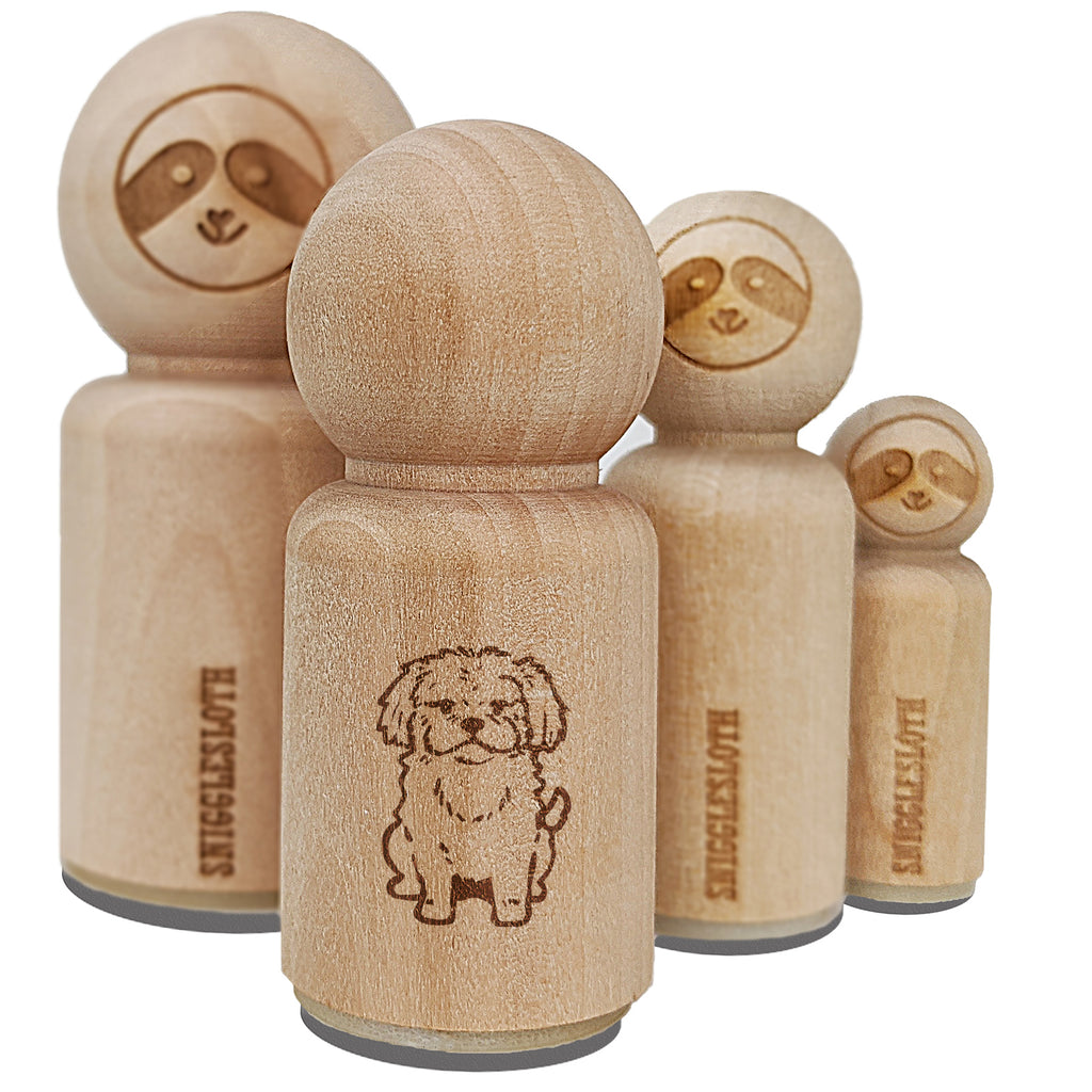 Fluffy Maltese Dog Puppy Rubber Stamp for Stamping Crafting Planners