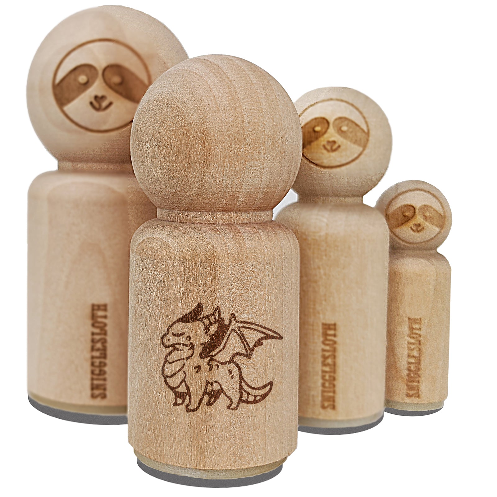 Grumpy Little Winged Dragon Rubber Stamp for Stamping Crafting Planners