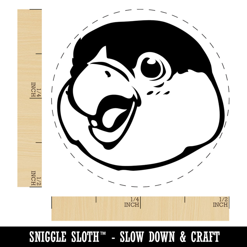 Happy Smiling Parrot Bird Rubber Stamp for Stamping Crafting Planners