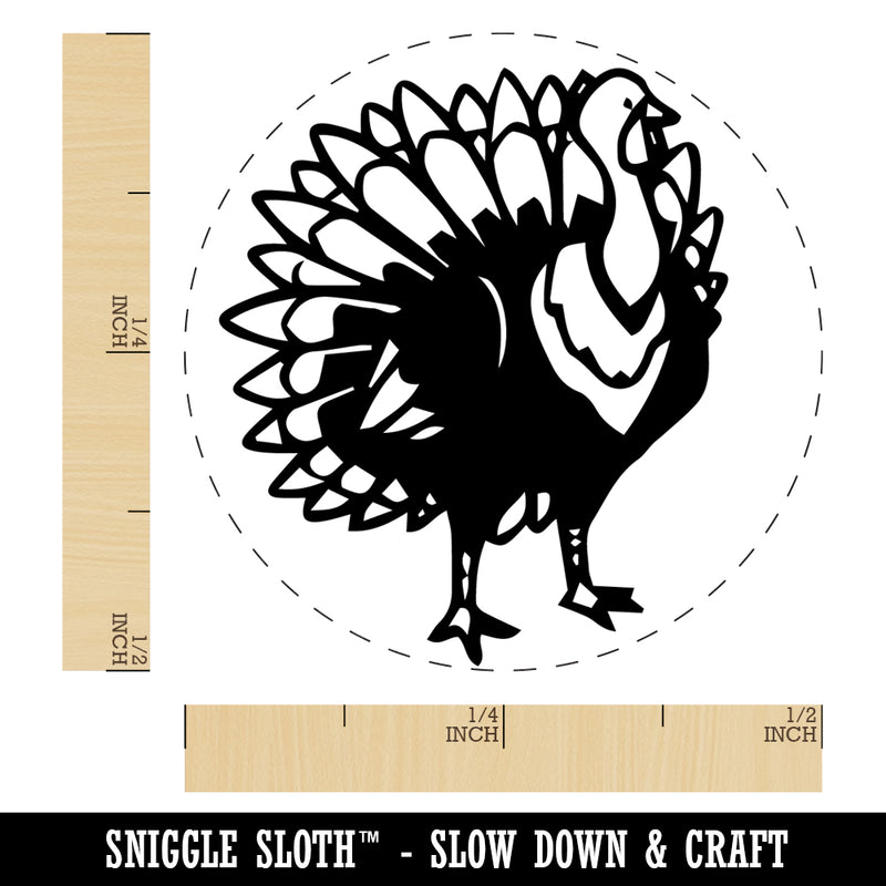 Proud Standing Turkey Rubber Stamp for Stamping Crafting Planners