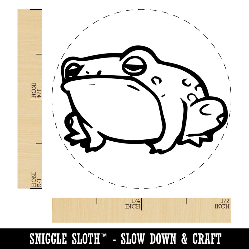 Sleepy Lazy Frog Toad Rubber Stamp for Stamping Crafting Planners