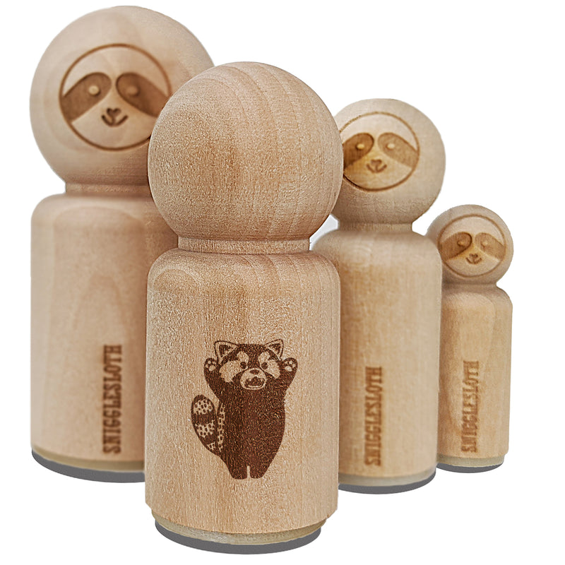 Surprised Red Panda Standing Rubber Stamp for Stamping Crafting Planners