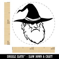 Wise Wizard Old Man Beard Hat Rubber Stamp for Stamping Crafting Planners