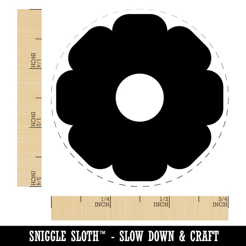 Flower Solid Rubber Stamp for Stamping Crafting Planners