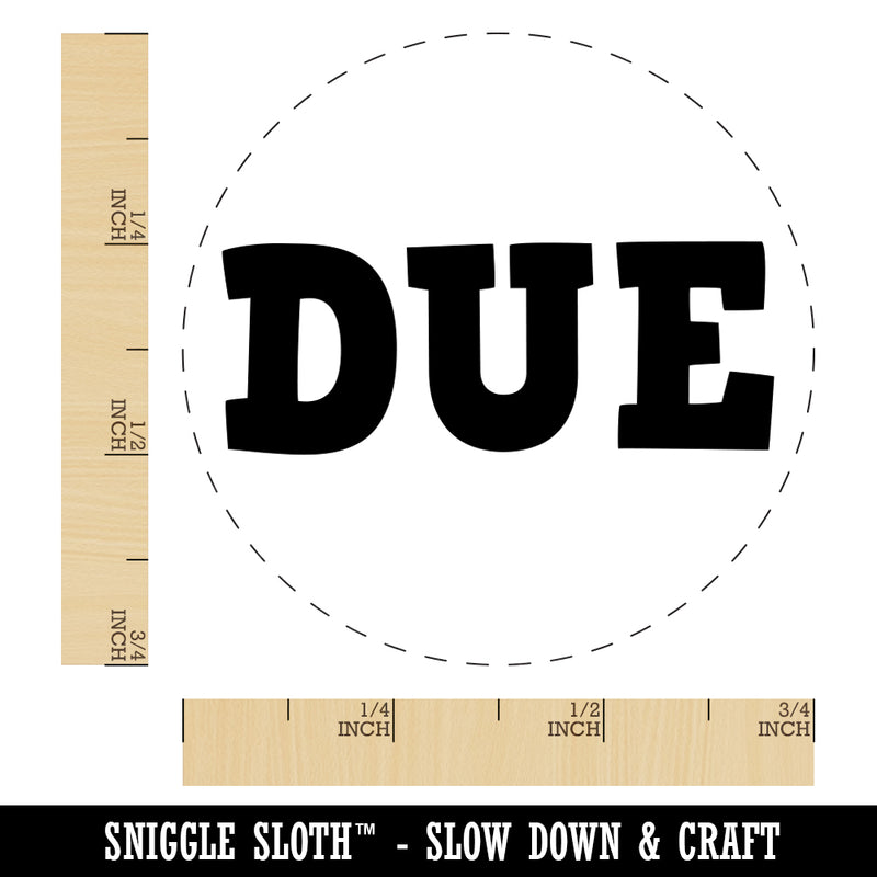 Due Text Rubber Stamp for Stamping Crafting Planners