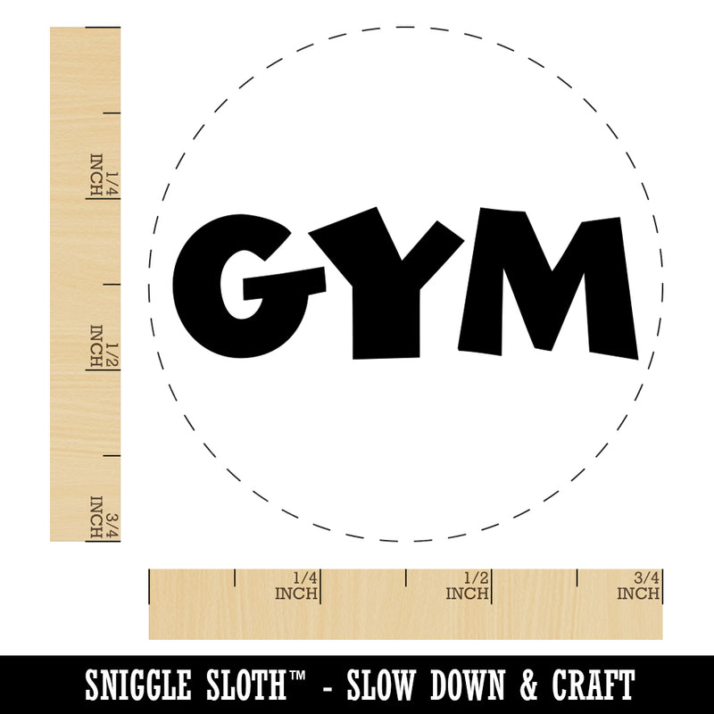 Gym Text Rubber Stamp for Stamping Crafting Planners