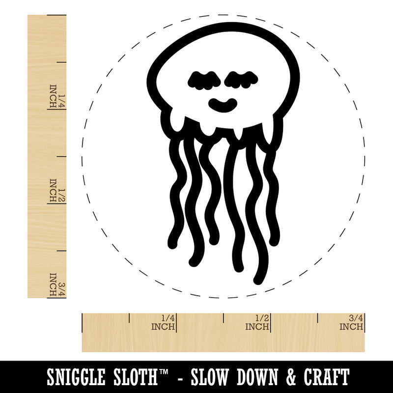 Jellyfish Doodle Rubber Stamp for Stamping Crafting Planners