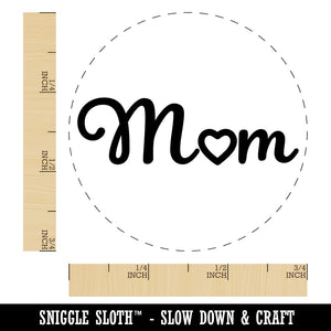 Mom with Heart Rubber Stamp for Stamping Crafting Planners