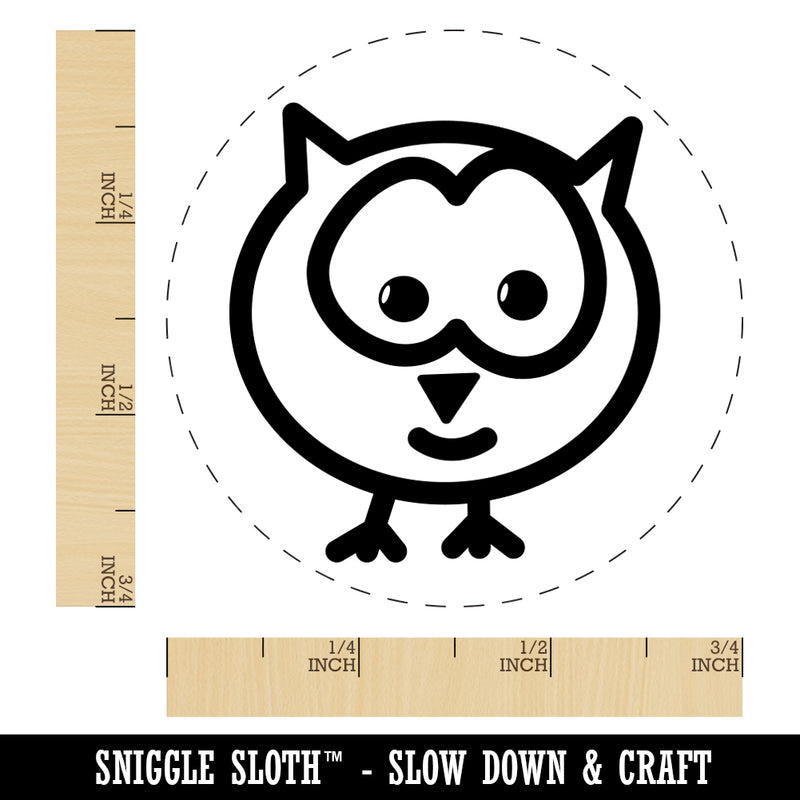 Owl Doodle Rubber Stamp for Stamping Crafting Planners