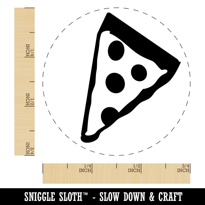 Pizza Slice Abstract Rubber Stamp for Stamping Crafting Planners