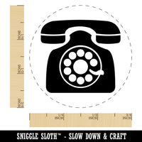 Rotary Dial Phone Rubber Stamp for Stamping Crafting Planners