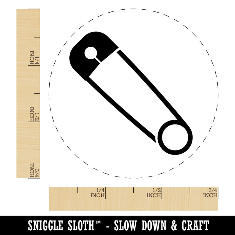 Safety Pin Rubber Stamp for Stamping Crafting Planners