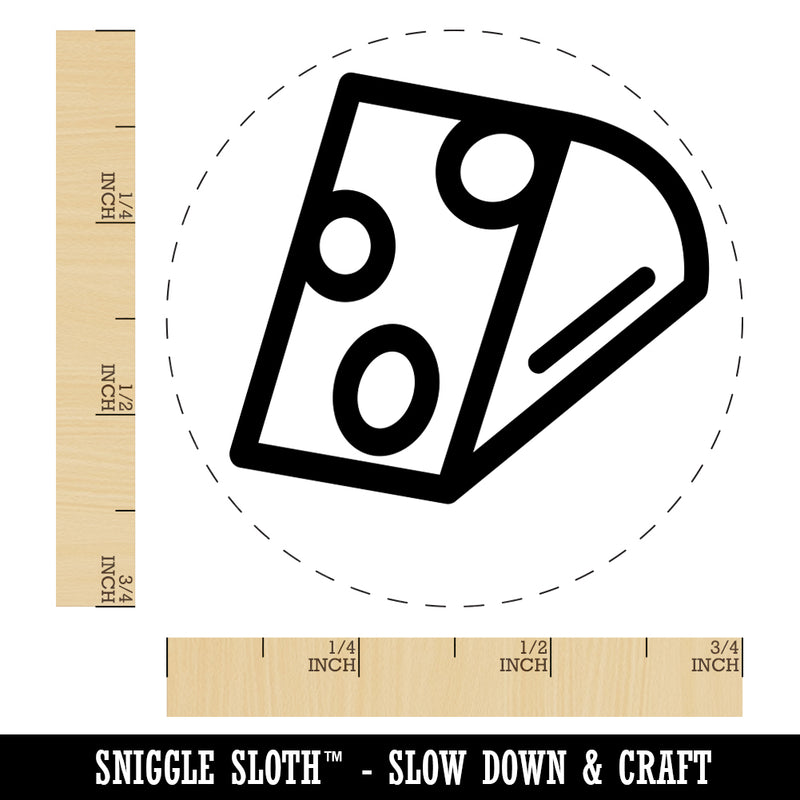Wedge of Cheese Rubber Stamp for Stamping Crafting Planners