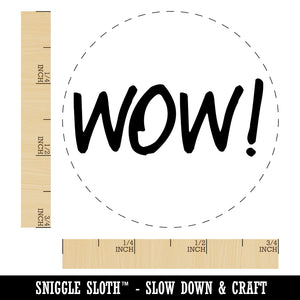 Wow Text Rubber Stamp for Stamping Crafting Planners