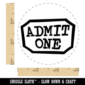 Admit One Movie Theater Ticket Rubber Stamp for Stamping Crafting Planners