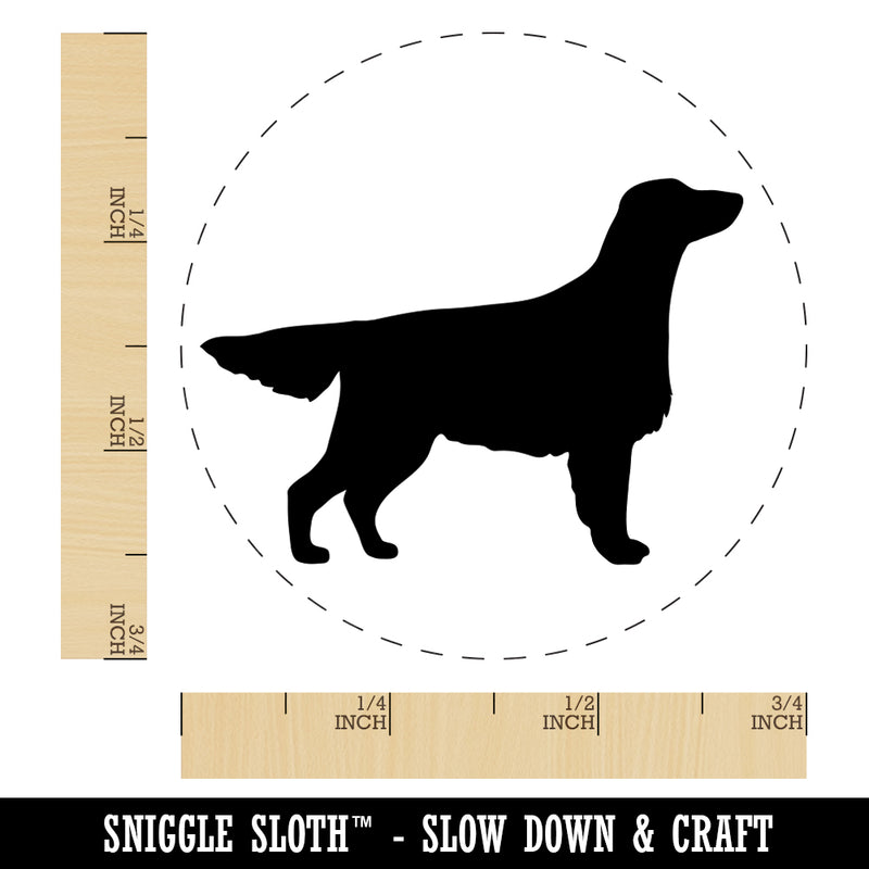 Flat-Coated Retriever Dog Solid Rubber Stamp for Stamping Crafting Planners