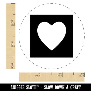 Heart In Box Rubber Stamp for Stamping Crafting Planners