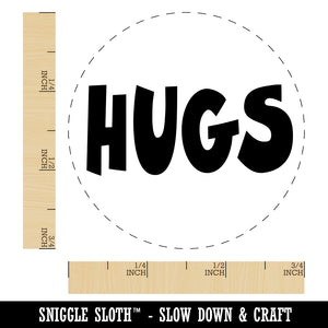 Hugs Fun Text Love Rubber Stamp for Stamping Crafting Planners