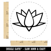 Lotus Flower Outline Rubber Stamp for Stamping Crafting Planners