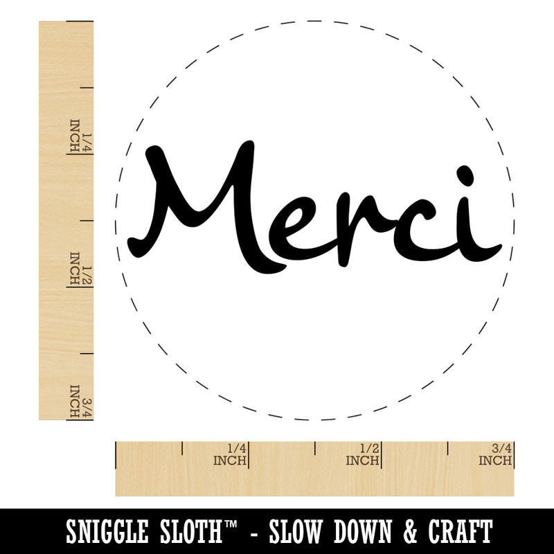 Merci Thank You French Rubber Stamp for Stamping Crafting Planners