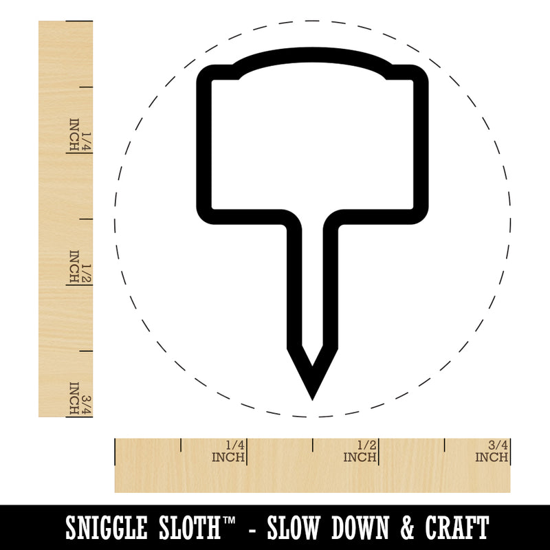 Plant Marker Outline Rubber Stamp for Stamping Crafting Planners