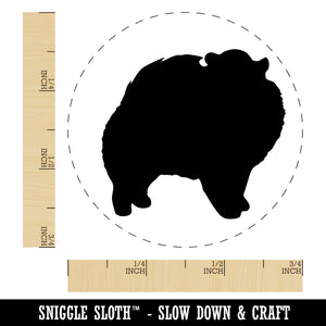 Pomeranian Dog Solid Rubber Stamp for Stamping Crafting Planners