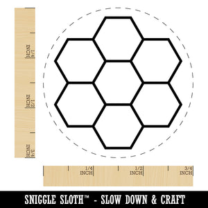 Simple Honeycomb Outline Rubber Stamp for Stamping Crafting Planners