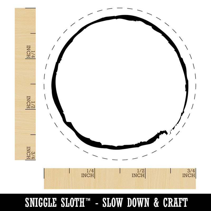 Sketchy Circle Outline Rubber Stamp for Stamping Crafting Planners