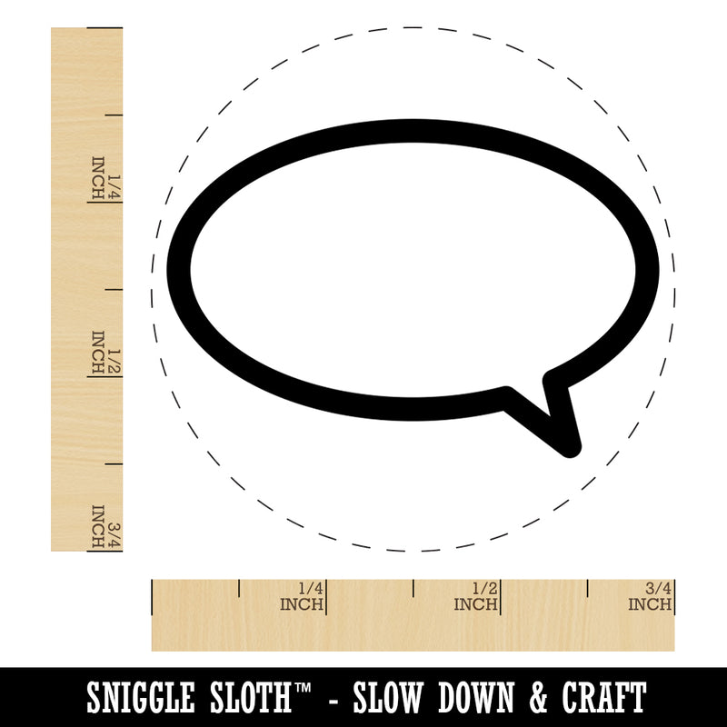 Talk Speech Bubble Outline Rubber Stamp for Stamping Crafting Planners