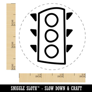 Traffic Light Doodle Rubber Stamp for Stamping Crafting Planners
