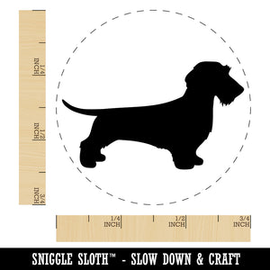 Wirehaired Dachshund Dog Solid Rubber Stamp for Stamping Crafting Planners