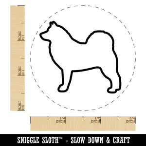 Alaskan Malamute Dog Outline Rubber Stamp for Stamping Crafting Planners