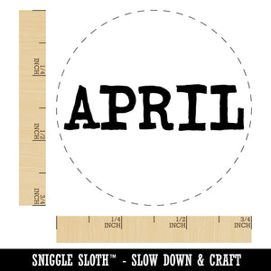 April Month Calendar Fun Text Rubber Stamp for Stamping Crafting Planners