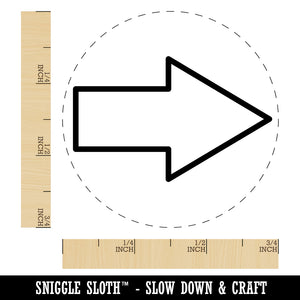 Arrow Rounded Corners Outline Rubber Stamp for Stamping Crafting Planners