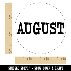 August Month Calendar Fun Text Rubber Stamp for Stamping Crafting Planners