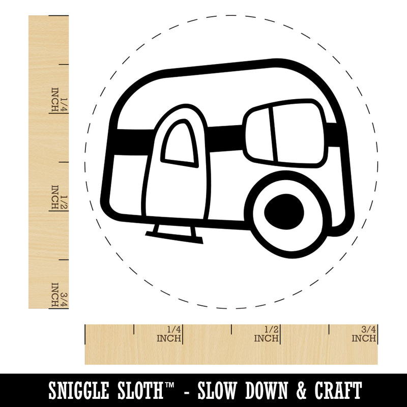 Camper Doodle Rubber Stamp for Stamping Crafting Planners